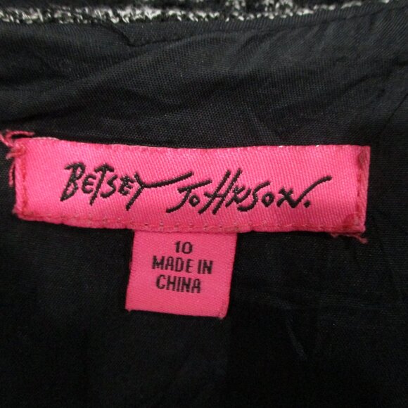 Vintage Betsey Johnson Tweed Lace Cap Sleeve Shift Dress - Picture 5 of 6